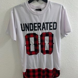 White Tee Infused with Red Flannel